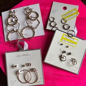 a new day Gold and Silver Earrings Set